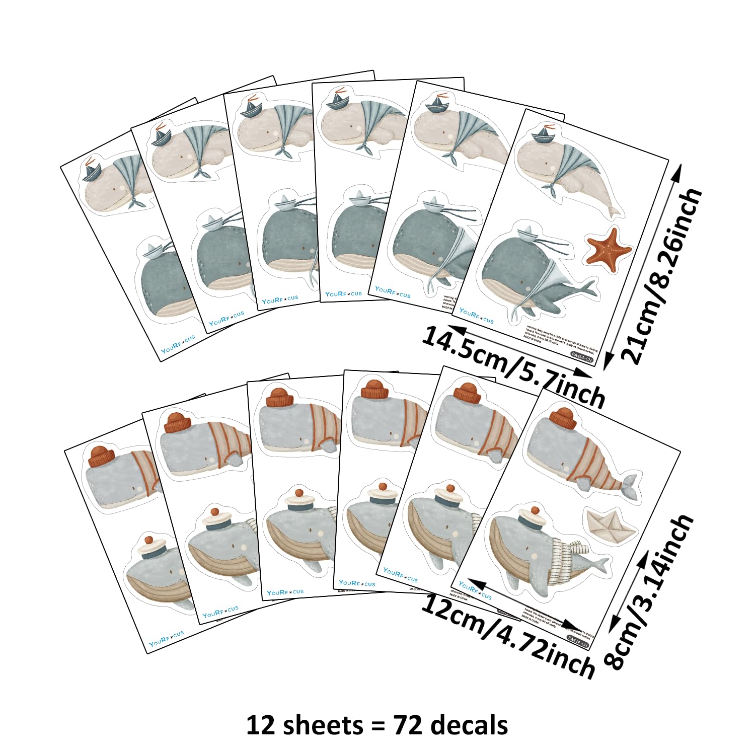 Kryvanyxis Whale Wall Decals